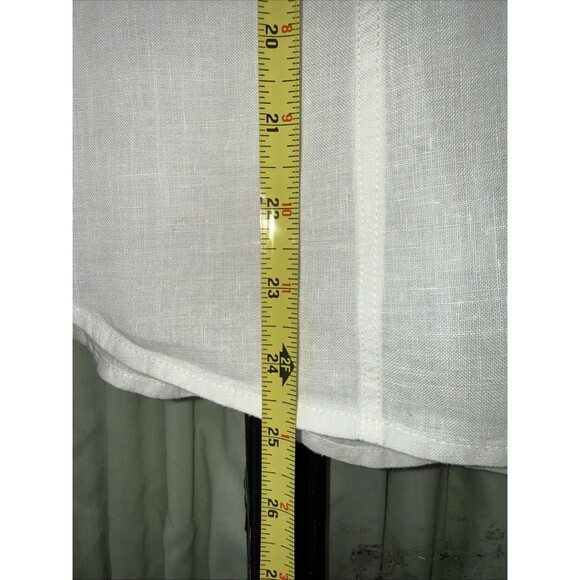 Talbot's Woman Collared  Button Down Irish Linen shirt  Sz M Beach Old Money - Picture 5 of 7
